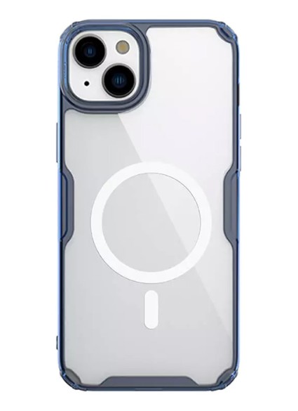 NILLKIN θήκη Nature Pro Magnetic για iPhone 15 Plus, διάφανη-μπλε