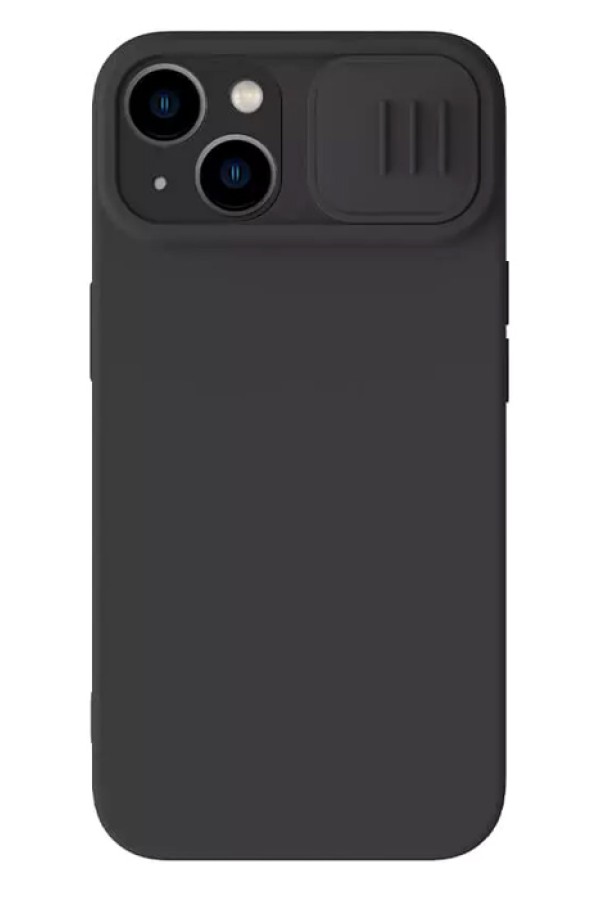 NILLKIN θήκη CamShield Silky Silicone για iPhone 15, μαύρη