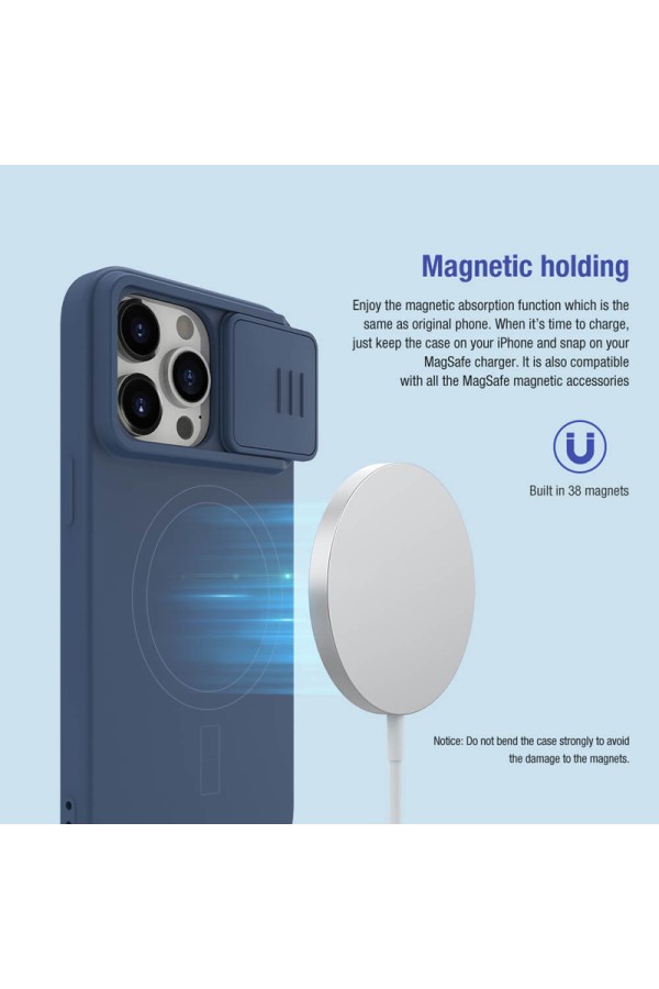 NILLKIN θήκη CamShield Silky Magnetic Silicone για iPhone 15 Pro, μαύρη