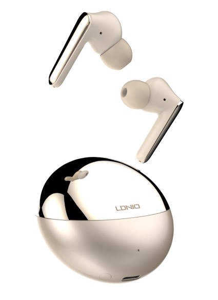 LDNIO earphones με θήκη φόρτισης T01, True Wireless, HiFi, Φ10mm, χρυσά