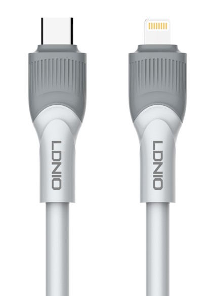 LDNIO καλώδιο Lightning σε USB-C LC601I, 30W PD, 1m, γκρι