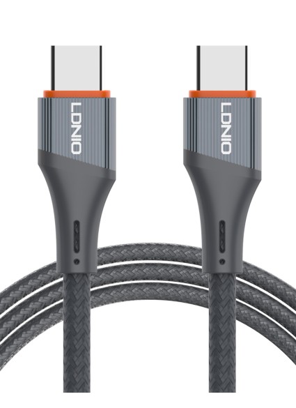 LDNIO καλώδιο USB-C σε USB-C LC631C, 65W PD, 1m, γκρι