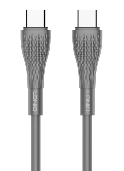 LDNIO καλώδιο USB-C σε USB-C LC671C, 65W PD, 1m, γκρι