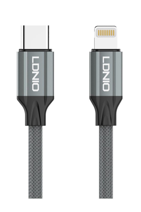 LDNIO καλώδιο Lightning σε USB-C LC441I, 30W PD, 1m, γκρι