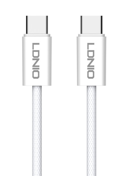 LDNIO καλώδιο USB-C LC901C, 65W PD, 480Mbps, 1m, λευκό