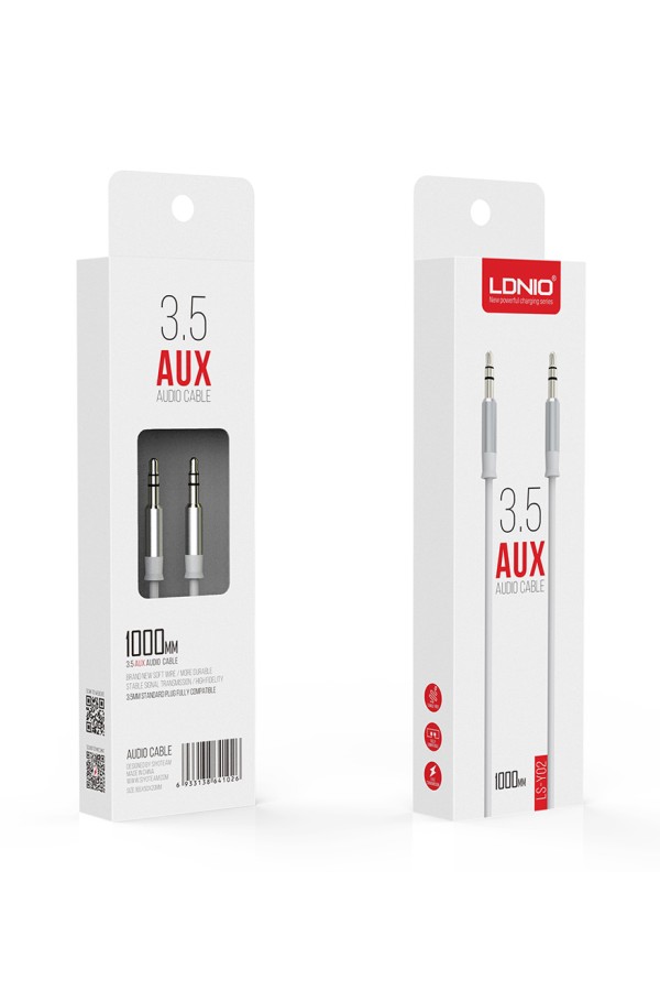 LDNIO καλώδιο ήχου 3.5mm LS-Y02, AUX, 1m, λευκό