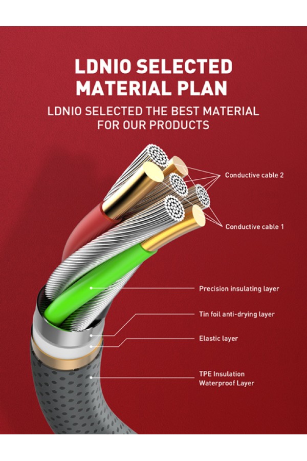 LDNIO καλώδιο Micro USB σε USB LS441, 12W, 1m, γκρι
