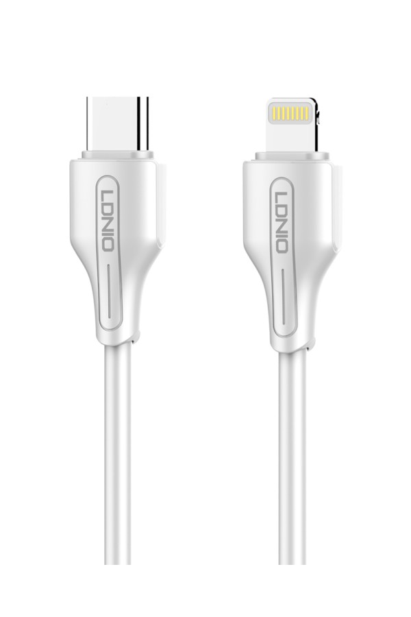 LDNIO καλώδιο Lightning σε USB-C LC121I, 30W PD, 1m, λευκό