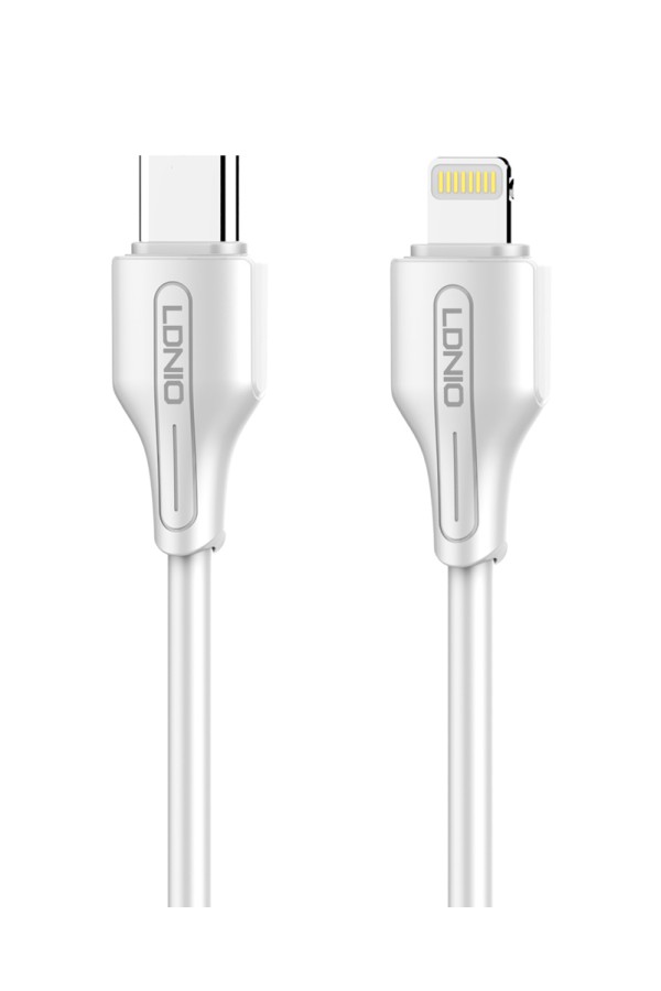 LDNIO καλώδιο Lightning σε USB-C LC122I, 30W PD, 2m, λευκό