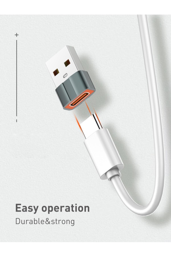 LDNIO αντάπτορας USB σε USB-C LC150, αρσενικό σε θηλυκό, γκρι