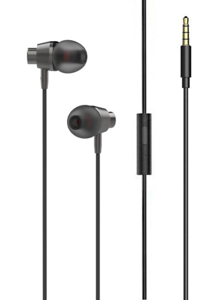LDNIO earphones με μικρόφωνο HP05, 3.5mm σύνδεση, Φ10mm, 1.2m, γκρι