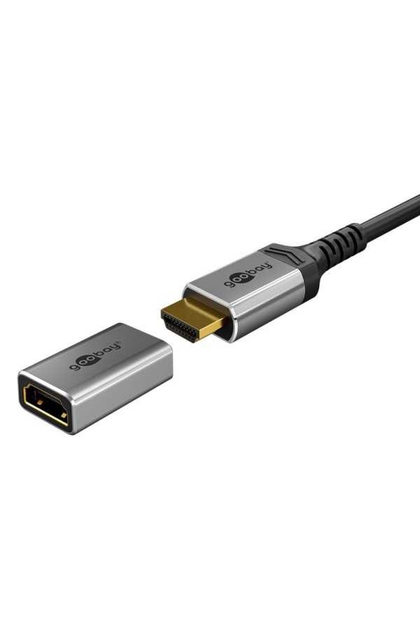 GOOBAY αντάπτορας HDMI 72008, Ethernet, 8K/60Hz, 4K/120Hz, 48 Gbps, γκρι