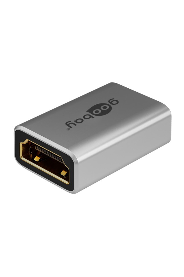 GOOBAY αντάπτορας HDMI 72008, Ethernet, 8K/60Hz, 4K/120Hz, 48 Gbps, γκρι