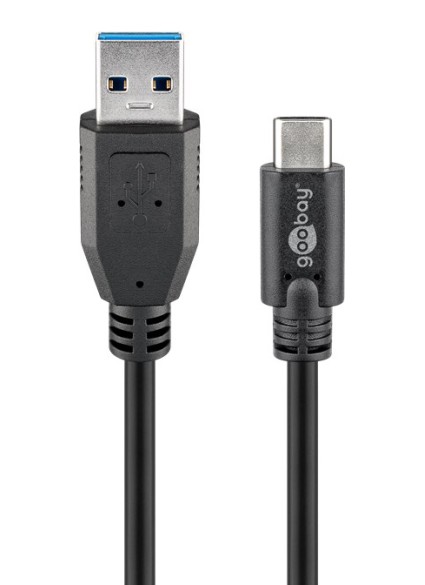 GOOBAY καλώδιο USB σε USB-C 73141, 15W, 5Gbps, 3m, μαύρο