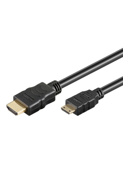 GOOBAY καλώδιο mini HDMI σε HDMI 74082 με Ethernet, 4K/60Hz, 18 Gbps, 1.5m, μαύρο