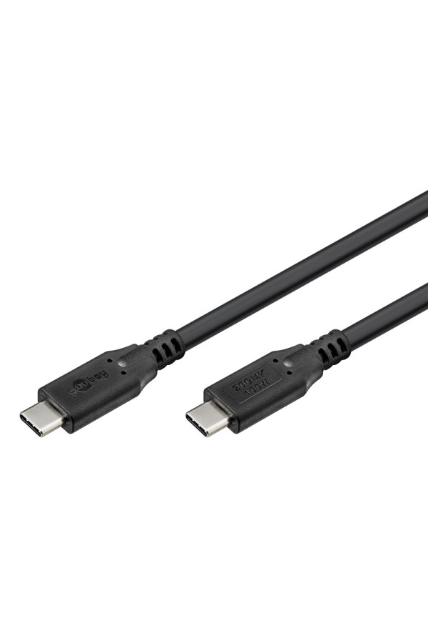 GOOBAY καλώδιο USB-C 74196, USB4, 100W, 20Gbps, 4K/60Hz, 1.5m, μαύρο