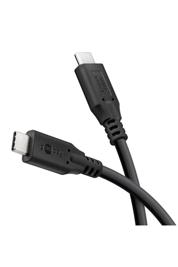 GOOBAY καλώδιο USB-C 74196, USB4, 100W, 20Gbps, 4K/60Hz, 1.5m, μαύρο