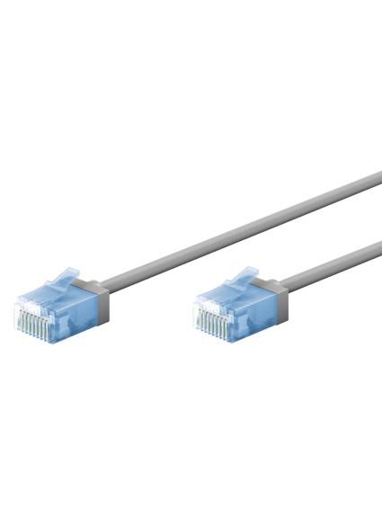 GOOBAY καλώδιο δικτύου 74220, CAT 6A U/UTP, slim, copper, 500MHz, 0.25m, γκρι