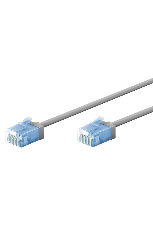 GOOBAY καλώδιο δικτύου 74220, CAT 6A U/UTP, slim, copper, 500MHz, 0.25m, γκρι