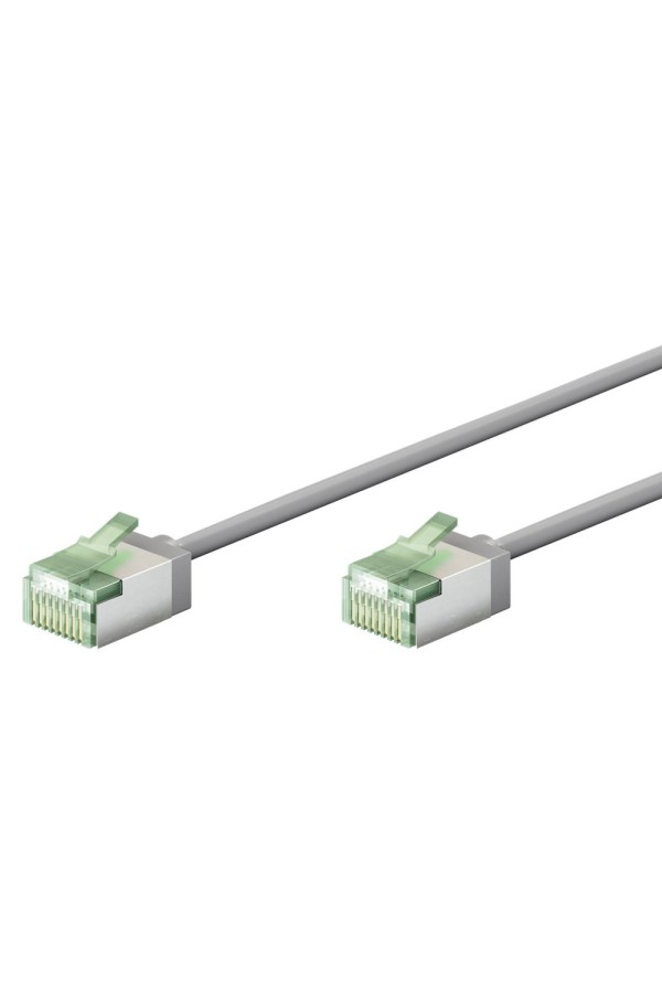 GOOBAY καλώδιο δικτύου 74344, CAT 8.1 U/FTP, slim, copper, 40Gbps, 0.25m, γκρι