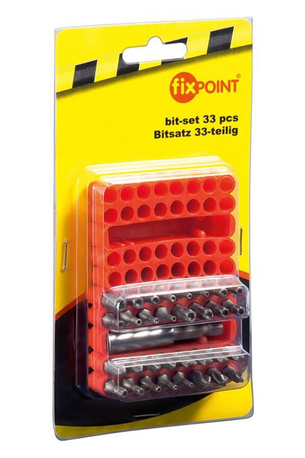 FIXPOINT σετ μύτες κατσαβιδιού 77044, 6.35 mm socket, 33τμχ