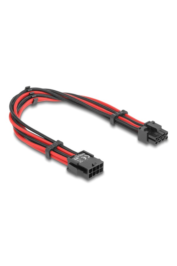 DELOCK καλώδιο 8 pin σε 6+2 pin PCIe 80975 με υφασμάτινη επένδυση, 30cm