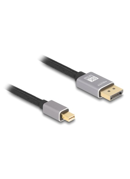 DELOCK καλώδιο mini DisplayPort σε DisplayPort 81091, 8K/60Hz, 32.4 Gbps, 1m, μαύρο