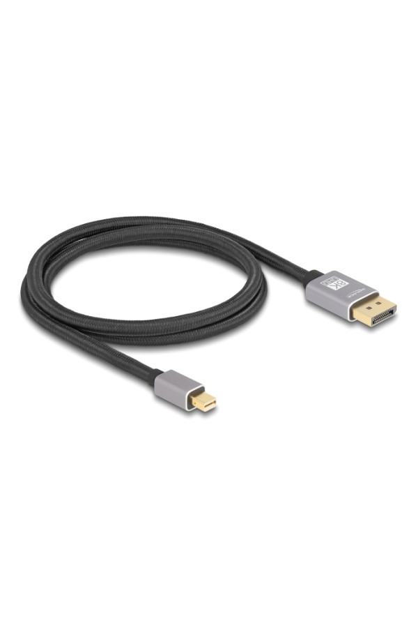 DELOCK καλώδιο mini DisplayPort σε DisplayPort 81091, 8K/60Hz, 32.4 Gbps, 1m, μαύρο