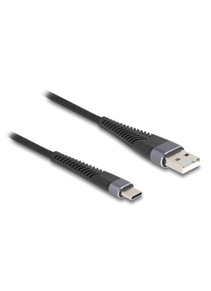 DELOCK καλώδιο USB σε USB-C 81121, 60W, 480Mbps, 1m, μαύρο