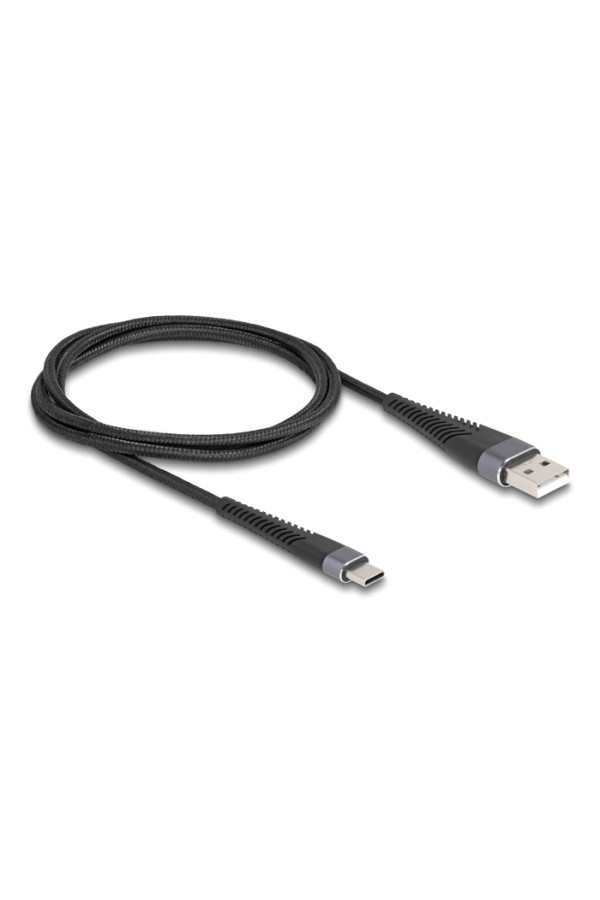 DELOCK καλώδιο USB σε USB-C 81121, 60W, 480Mbps, 1m, μαύρο