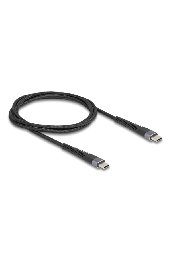 DELOCK καλώδιο USB-C 81124, 60W, 480Mbps, 1m, μαύρο