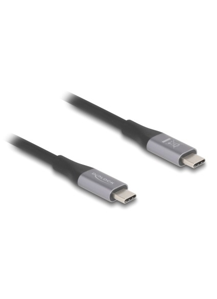 DELOCK καλώδιο USB-C 81191, 240W, 40 Gbps, 8K, 1m, E-Marker, μαύρο