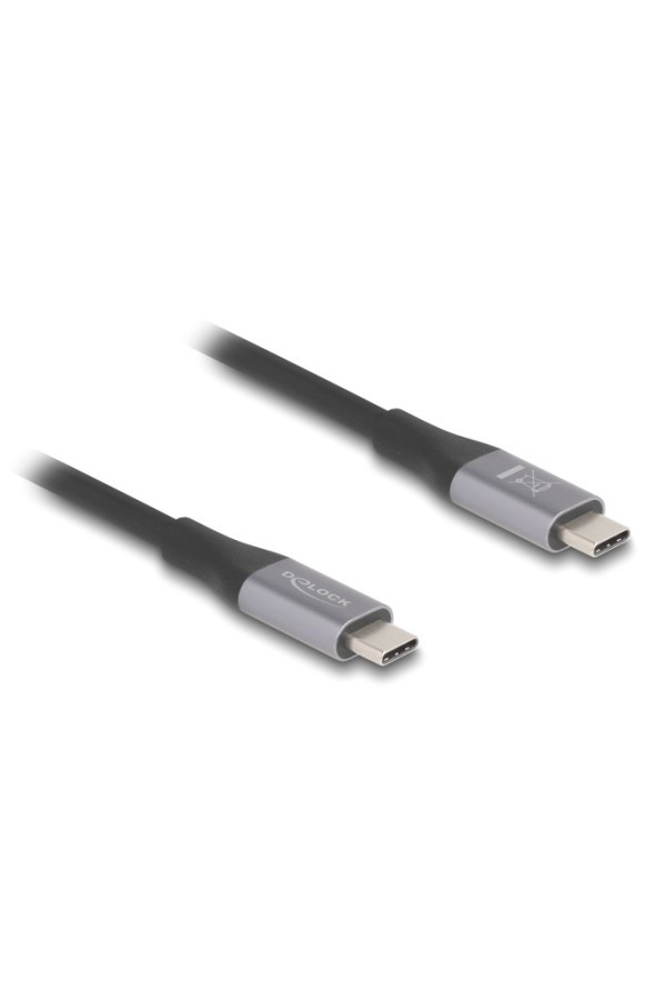 DELOCK καλώδιο USB-C 81191, 240W, 40 Gbps, 8K, 1m, E-Marker, μαύρο