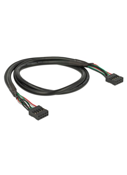 DELOCK καλώδιο USB 2.0 10-pin 2.54mm 82437, 480 Mbps, 50cm