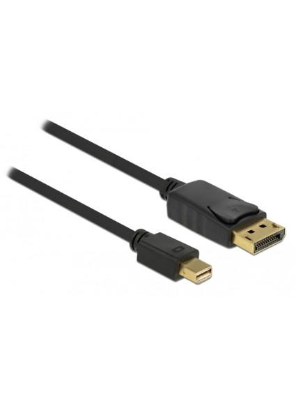 DELOCK καλώδιο mini DisplayPort σε DisplayPort 82438, 4K/60Hz, 2m, μαύρο