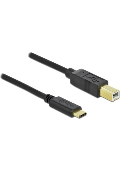 DELOCK καλώδιο USB-C σε USB Type B 83330, 2m, μαύρο