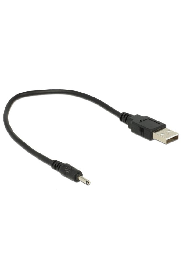 DELOCK καλώδιο USB σε DC 3.0 x 1.1mm 83793, 27cm, μαύρο