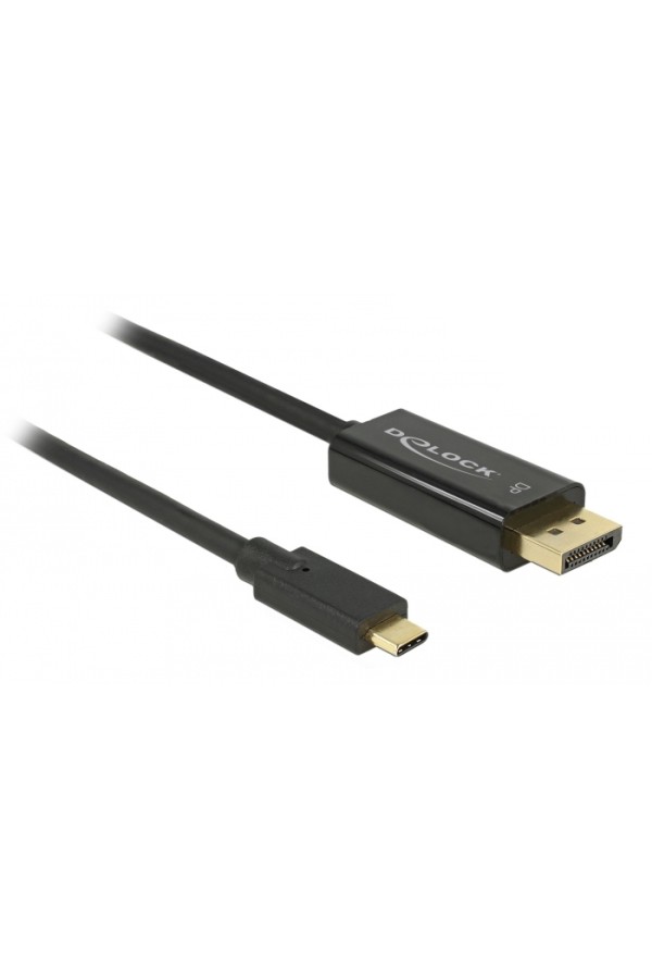 DELOCK καλώδιο USB-C σε DisplayPort 85255, DP Alt Mode, 4K, 1m, μαύρο