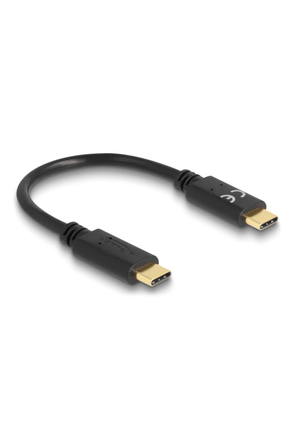 DELOCK καλώδιο USB-C 85356, PD 5A, 15cm, E-Marker, μαύρο