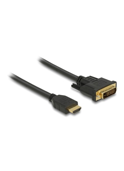 DELOCK καλώδιο HDMI σε DVI 85653, 2K/60Hz, 7.92 Gbps, 1.5m, μαύρο