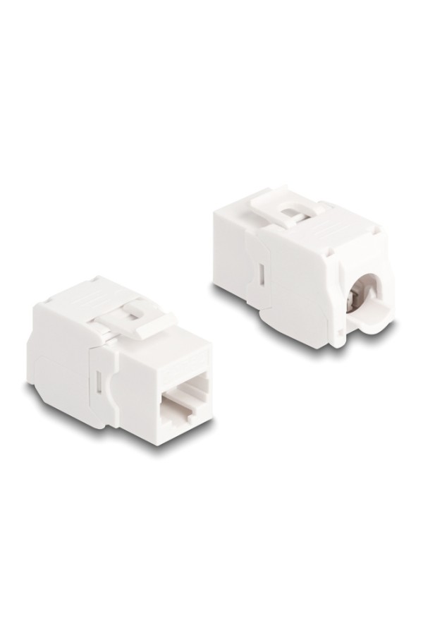 DELOCK Keystone module 86051, RJ45 σε LSA, Cat.6A UTP, λευκό, 4τμχ