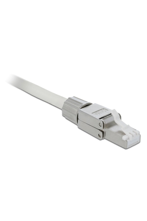 DELOCK βύσμα RJ45 CAT 6A STP 86477, tool-free, ασημί