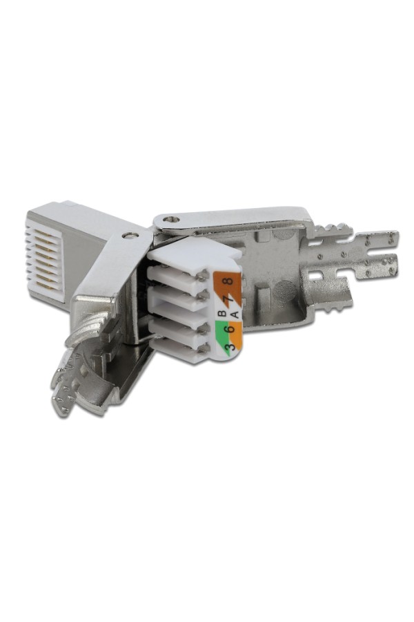 DELOCK βύσμα RJ45 CAT 6A STP 86477, tool-free, ασημί