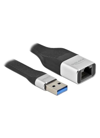 DELOCK αντάπτορας δικτύου 86937, USB, 1000Mbps Ethernet, 13cm, μαύρος