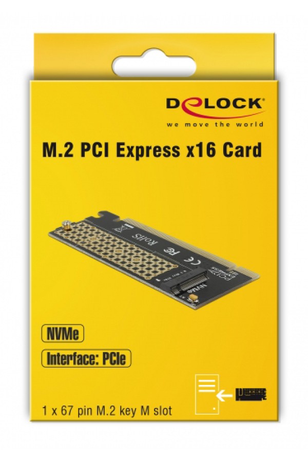 DELOCK Κάρτα Επέκτασης PCIe x16 σε NVMe M.2 Key M