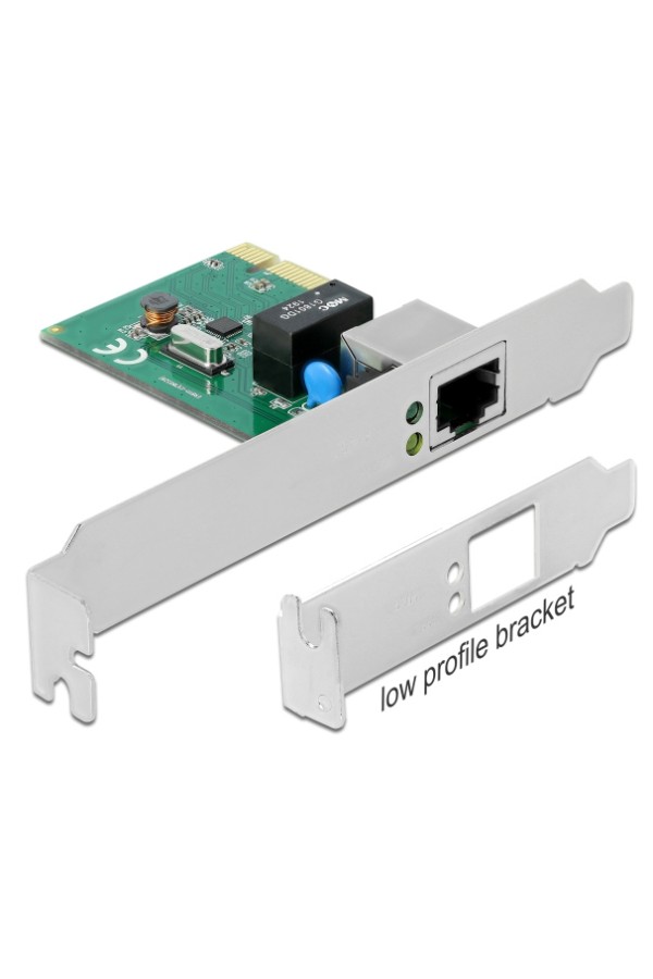 DELOCK κάρτα επέκτασης PCI Express σε RJ45 90381, 1000Mbps, low profile