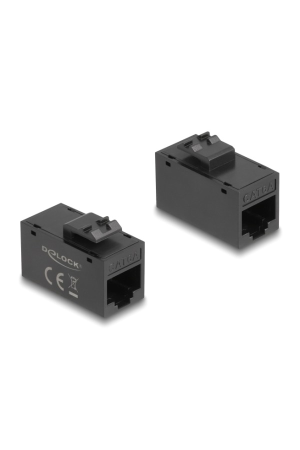 DELOCK Keystone module RJ45 90638, θηλυκό σε θηλυκό, Cat 6A UTP, μαύρο