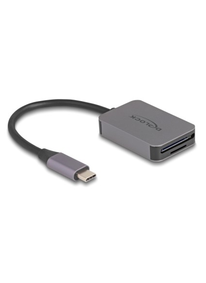 DELOCK card reader 91009 για SD & micro SD, USB-C, 5 Gbps, γκρι