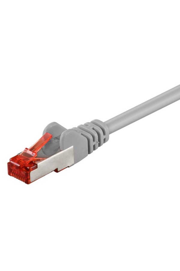 GOOBAY καλώδιο δικτύου 92455, CAT 6 S/FTP, copper, 250MHz, 0.15m, γκρι