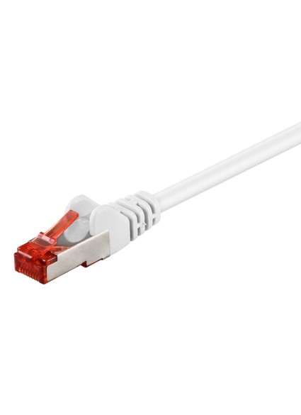 GOOBAY καλώδιο δικτύου 92462, CAT 6 S/FTP, copper, 250MHz, 0.15m, λευκό